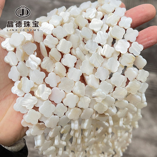 Perlas sueltas de trébol de concha de agua dulce natural de 10/12 mm 