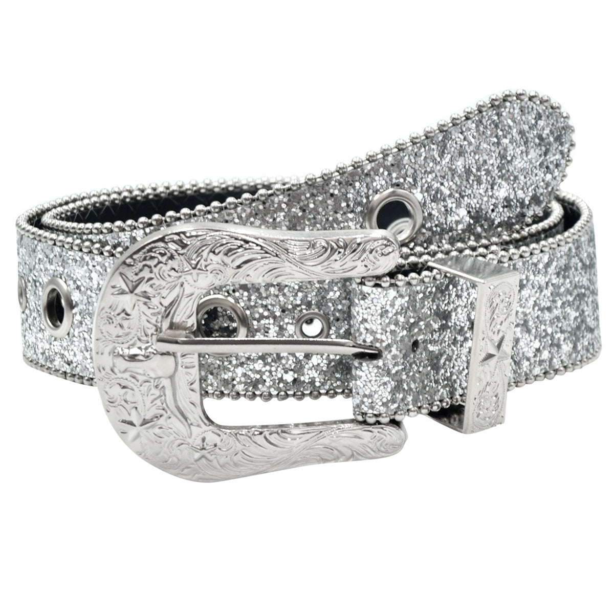 Rhinestone belt female ins wind thin belt