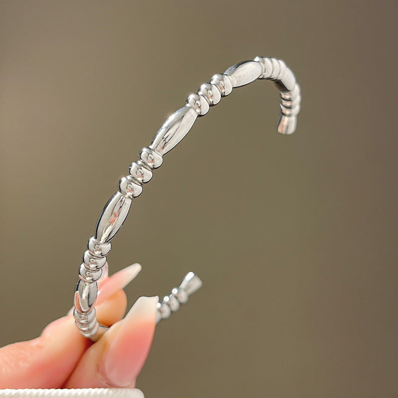 Four-leaf clover gypsy titanium steel bracelet