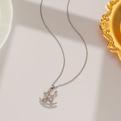 Balloon dog necklace