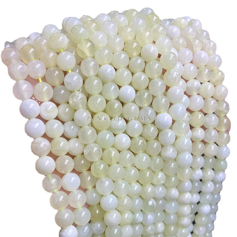 8Mm Qingti milk cover jade loose beads