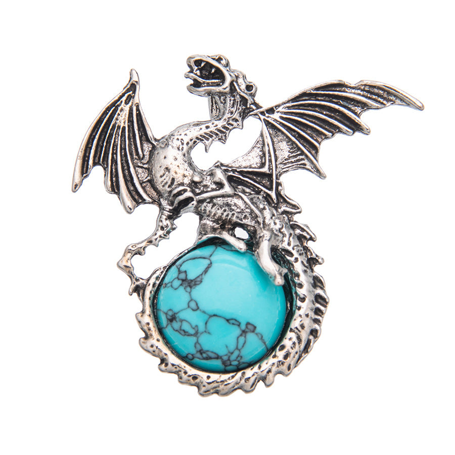 Crystal Pterosaur Green Aventurine Pendant