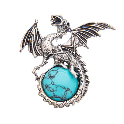 Crystal Pterosaur Green Aventurine Pendant