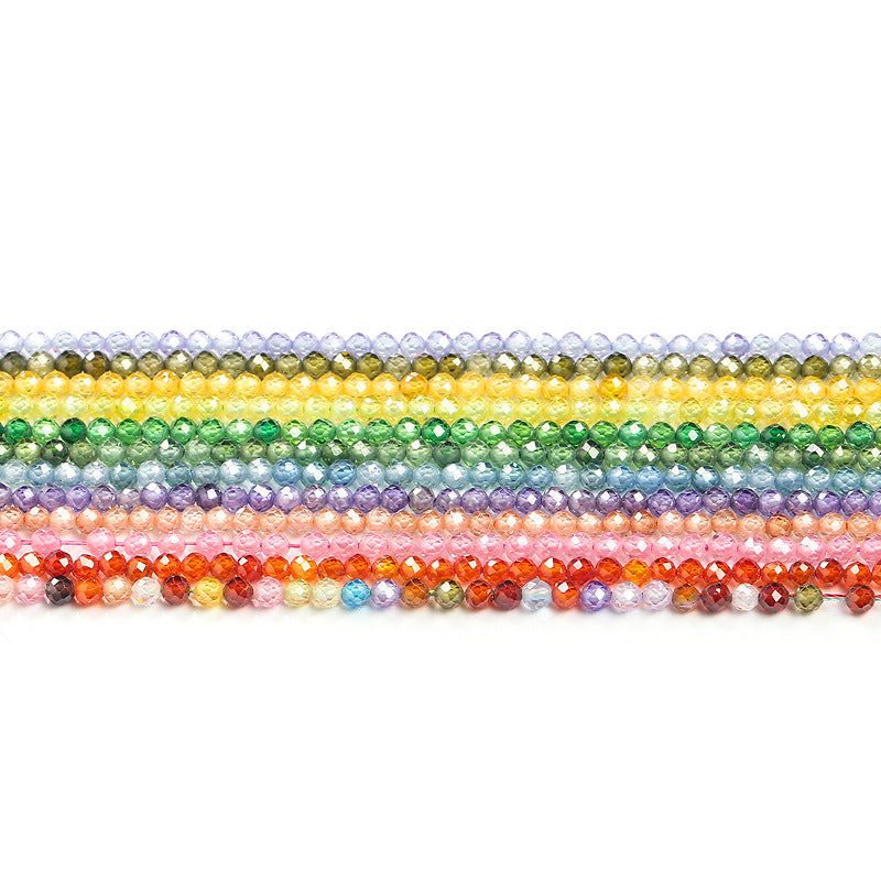 Slice zircon loose beads beads round beads