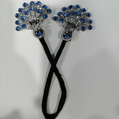 Vintage Peacock Hairpin Girl
