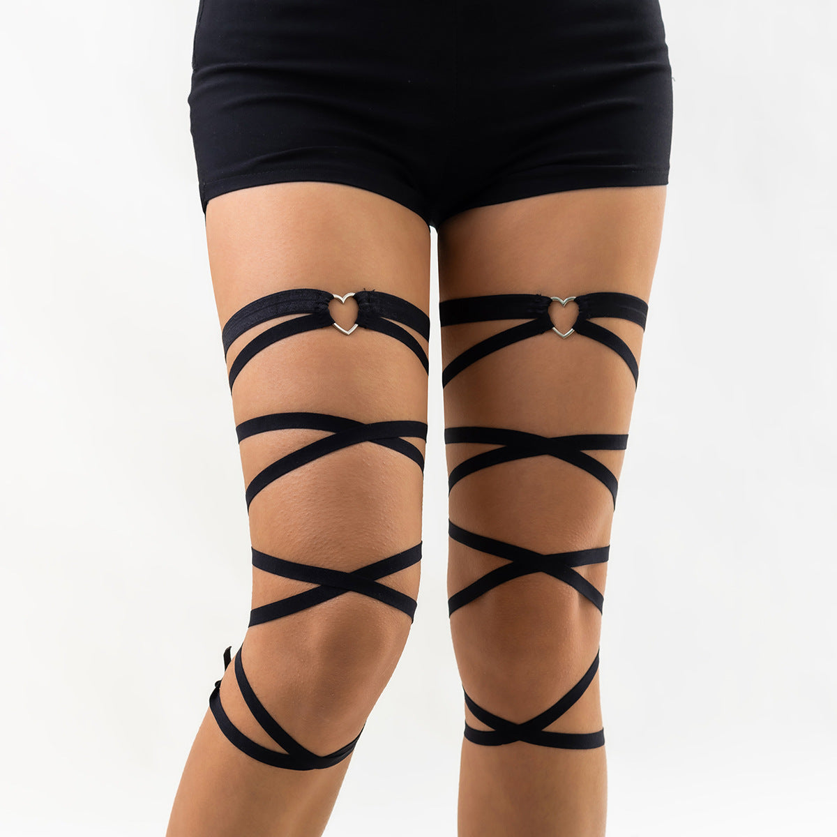 Elastic lace-up leg chain