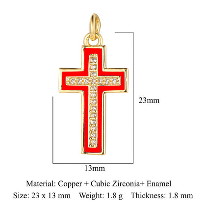 Colgante de cobre y circonita con ángel virgen 
