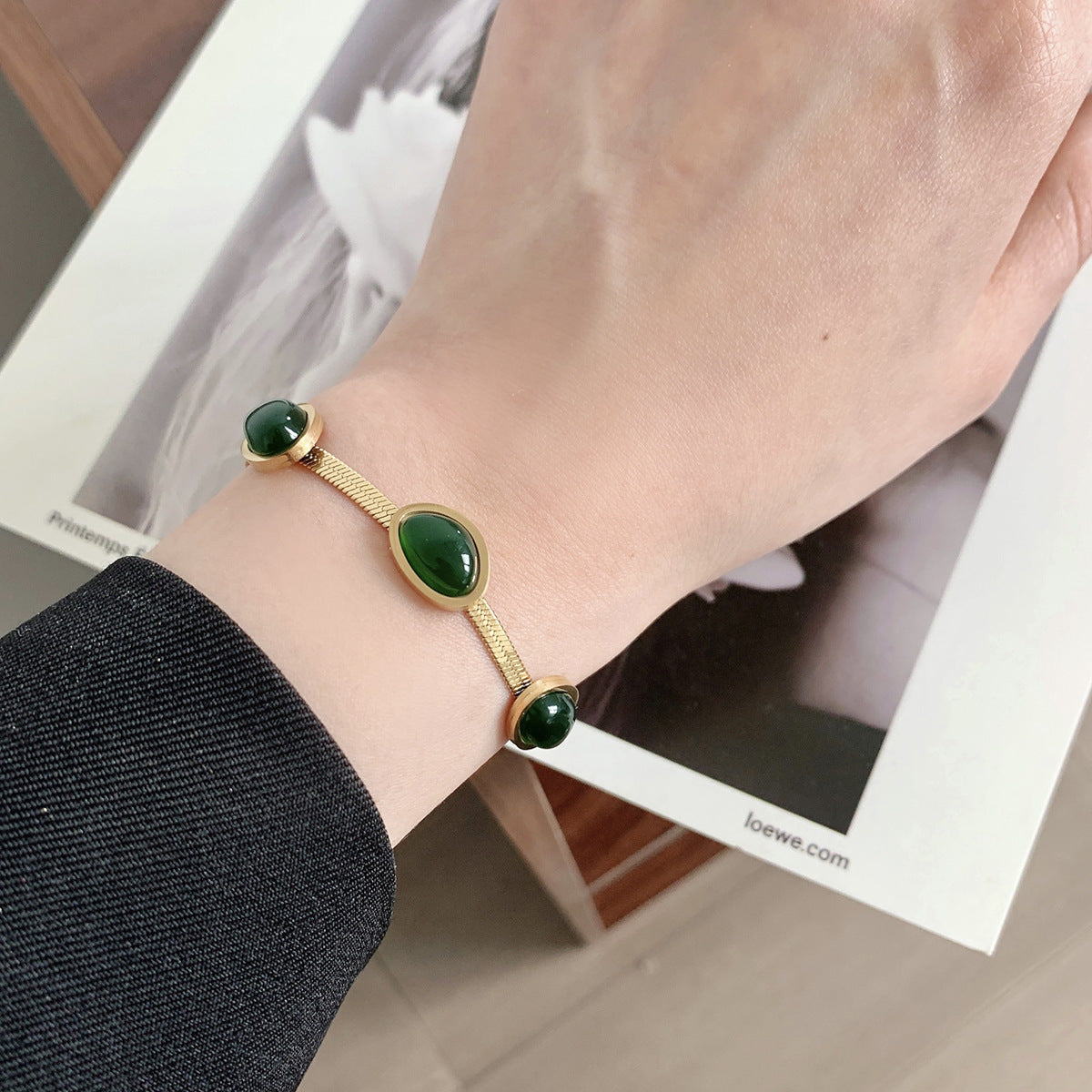 Titanium steel French retro bracelet geometry