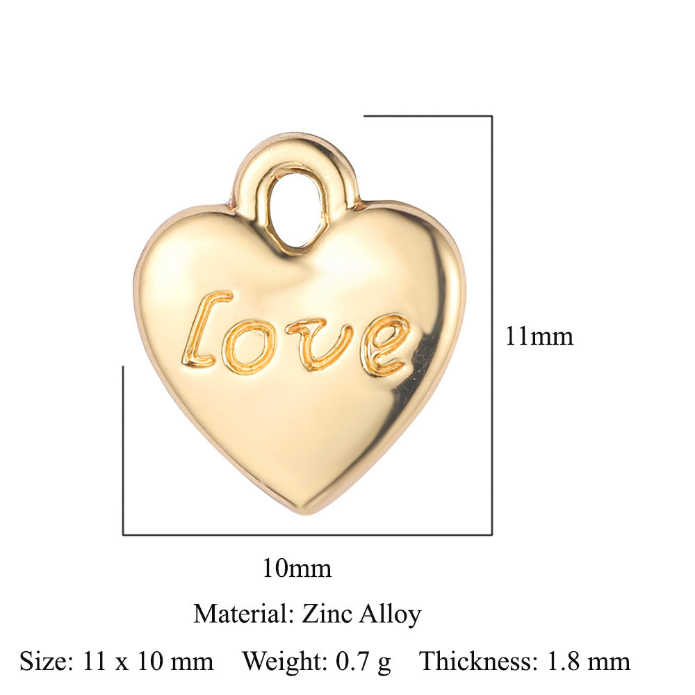 5 pcs/bag flower love rose alloy pendant