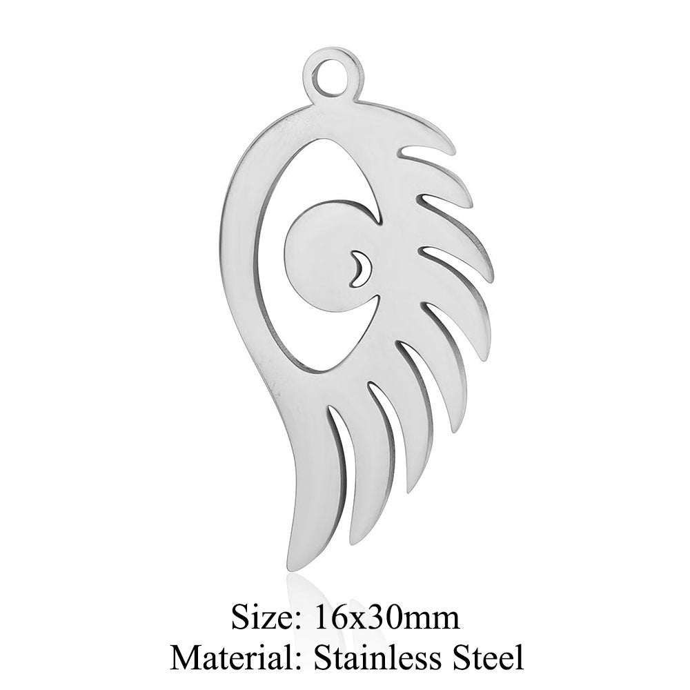 5 pcs/bag eye palm titanium steel pendant fashion