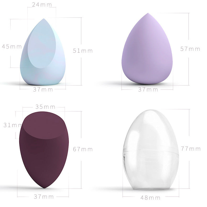 3 Fairy-Style Non-Latex Powder Puffs, Water Drop Gourd Shape