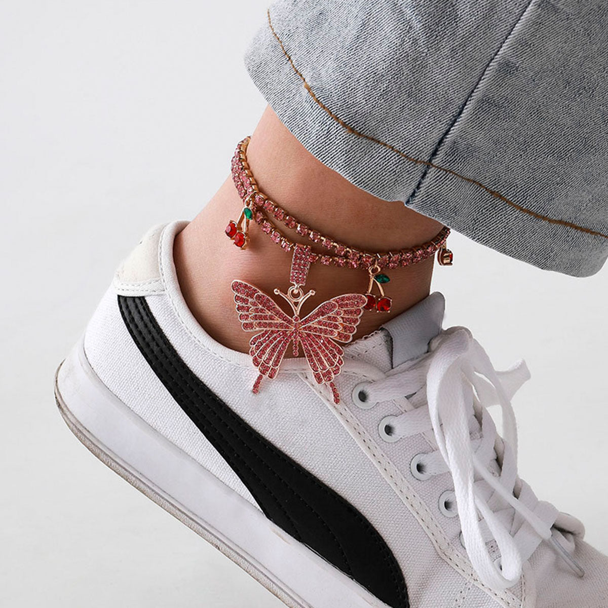 Cuban butterfly anklet