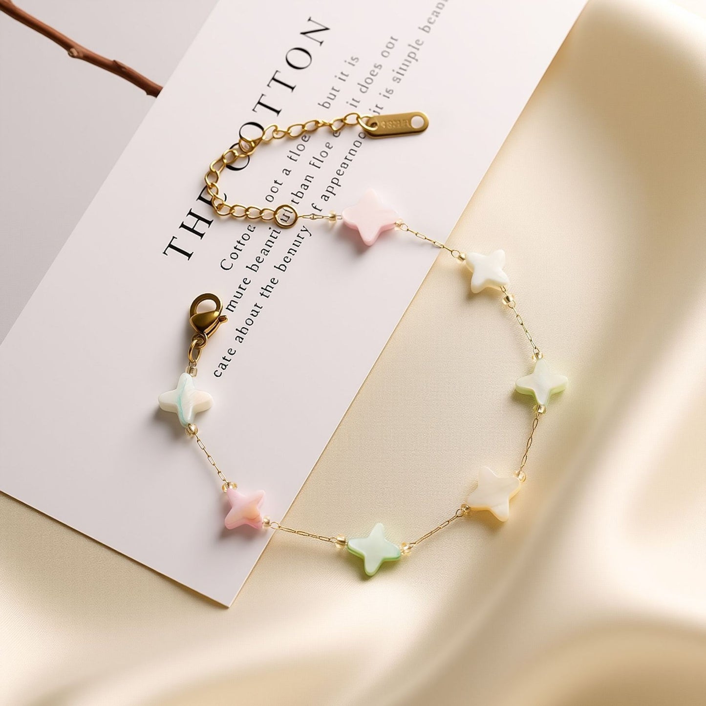 Women's Titanium Steel Natural Stone Necklace & Geometric Zircon Bracelet Set