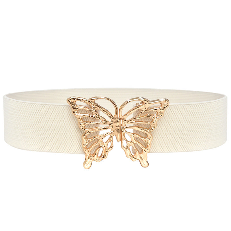 Bow engraved metal buckle belt