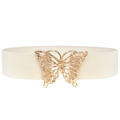 Bow engraved metal buckle belt