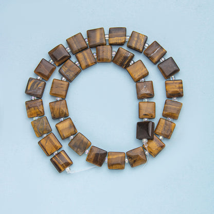 Contas de cristal em formato quadrado, contas soltas 