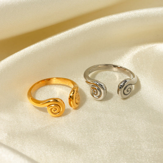 Anillo abierto roscado pulido 