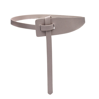 Faux leather wide waist seal simple