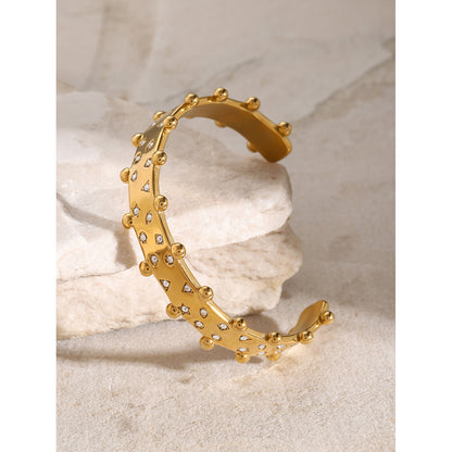 Bracelet Ring with Rhinestones