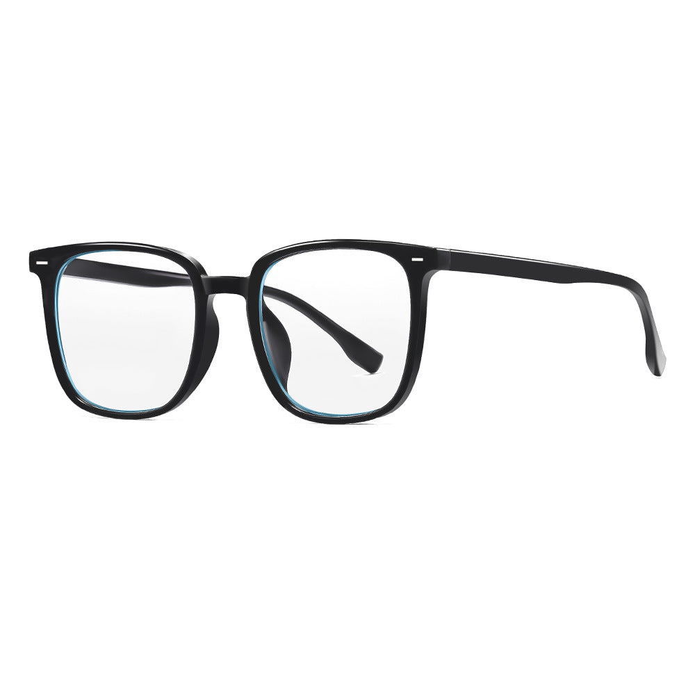 Gafas fotocromáticas inteligentes con marco negro que bloquean la luz azul