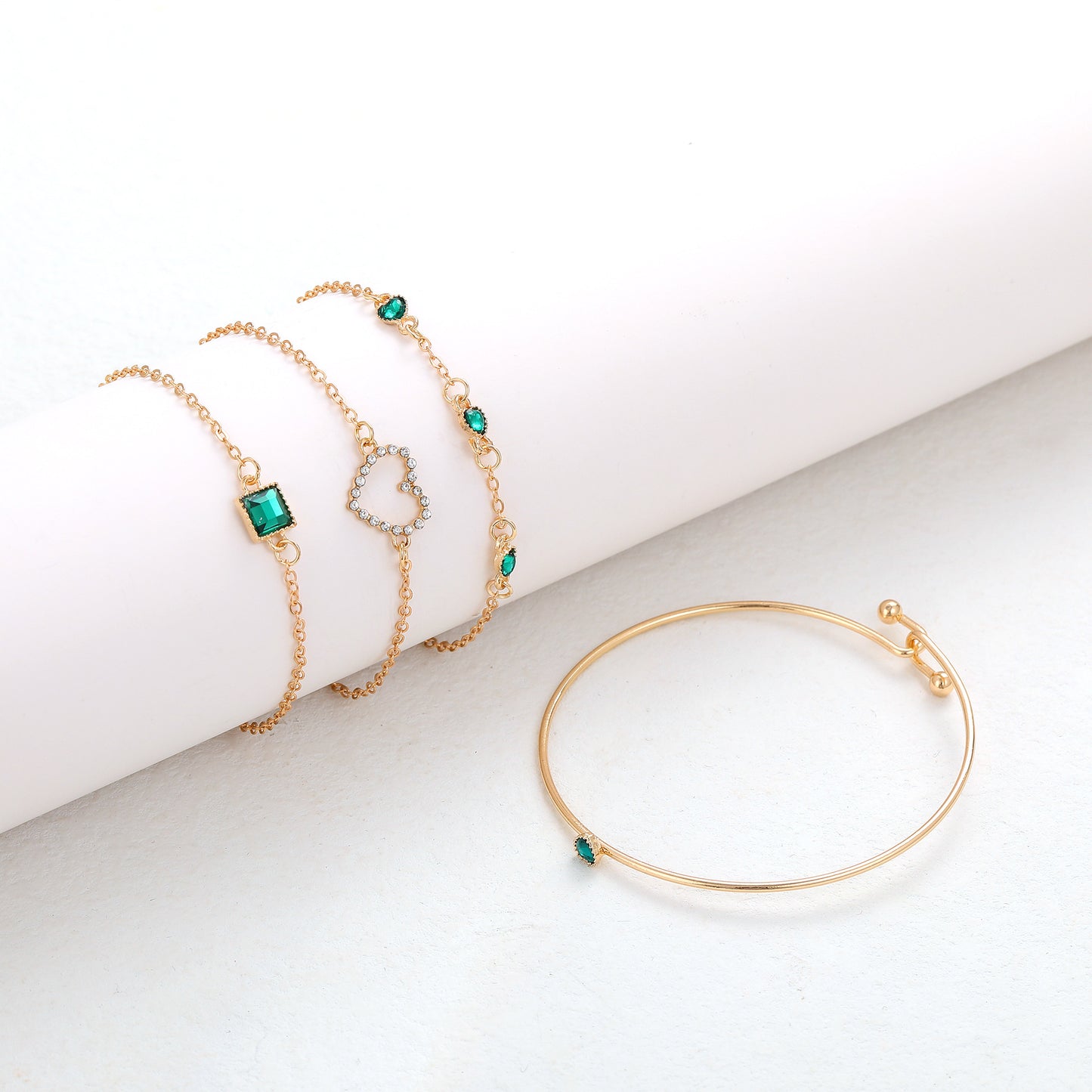 Heart Bracelet Set 4 Pieces