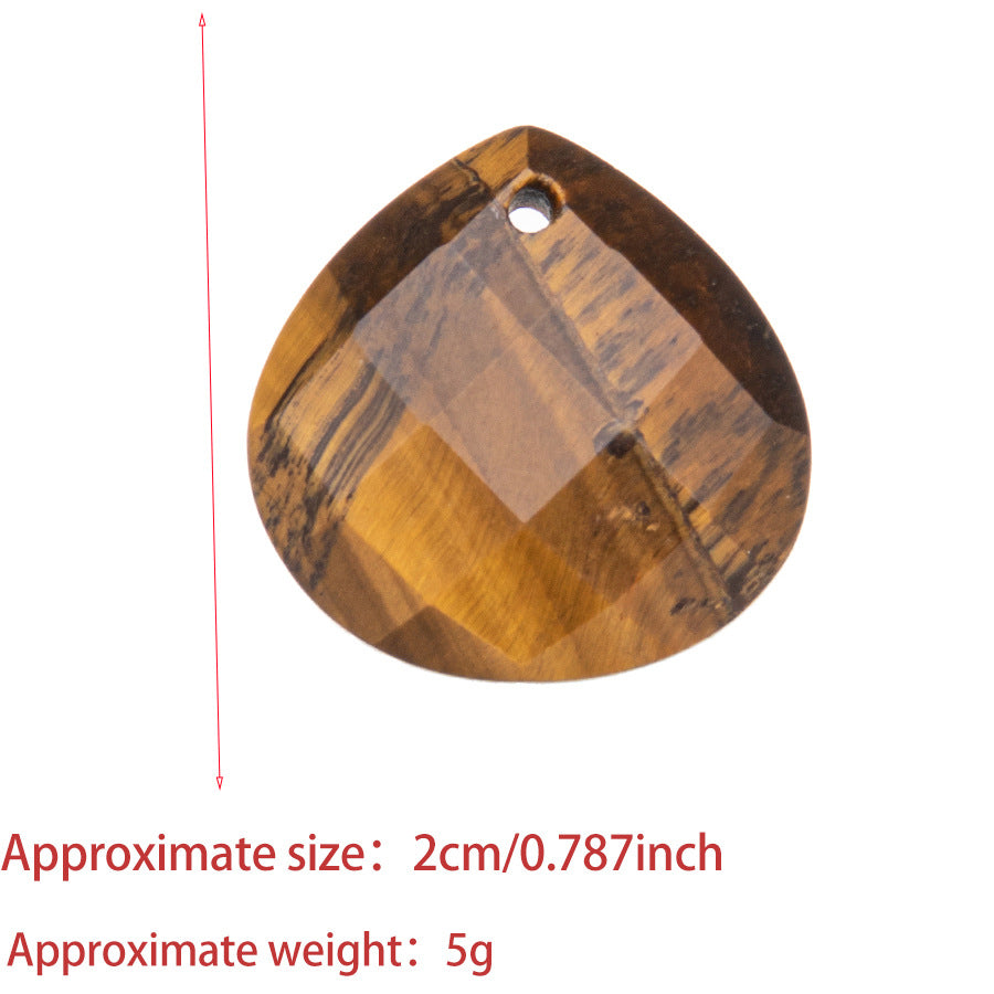 Crystal faceted triangle drop pendant