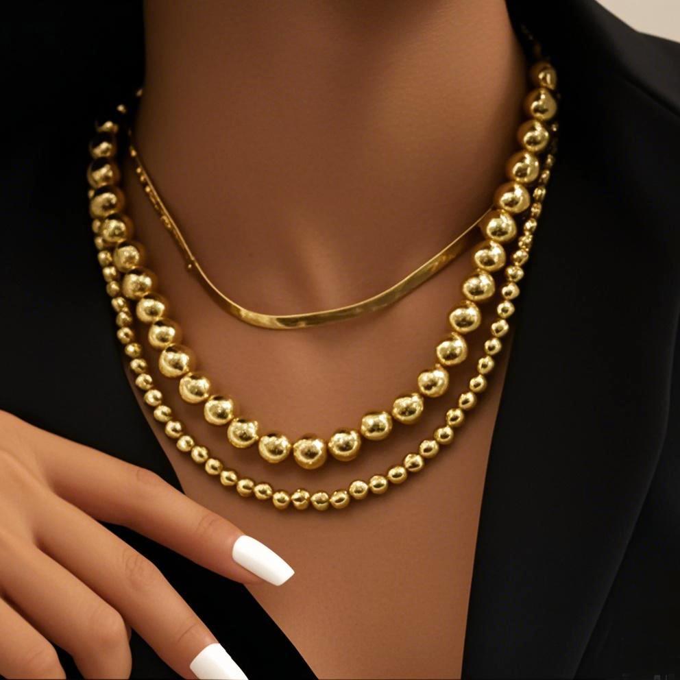 Punk Multi-Layer Snake Bone Chain Necklace