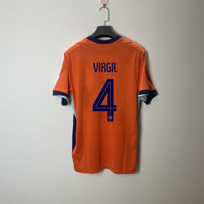 24 Euro Netherlands Home Van Dijk Short Sleeve Simmons De Jong Depay Jersey