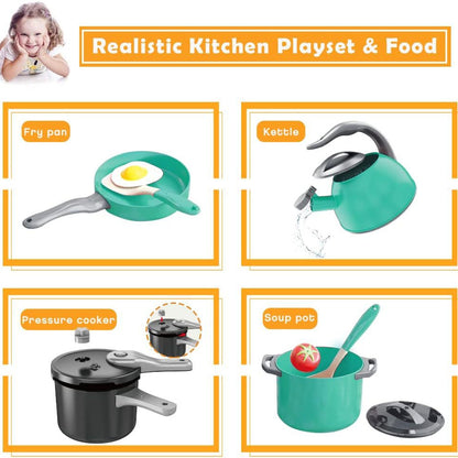 Cocina de simulación para bebé, olla arrocera eléctrica grande con sonido y luz, juego de juguete para juego de imitación 