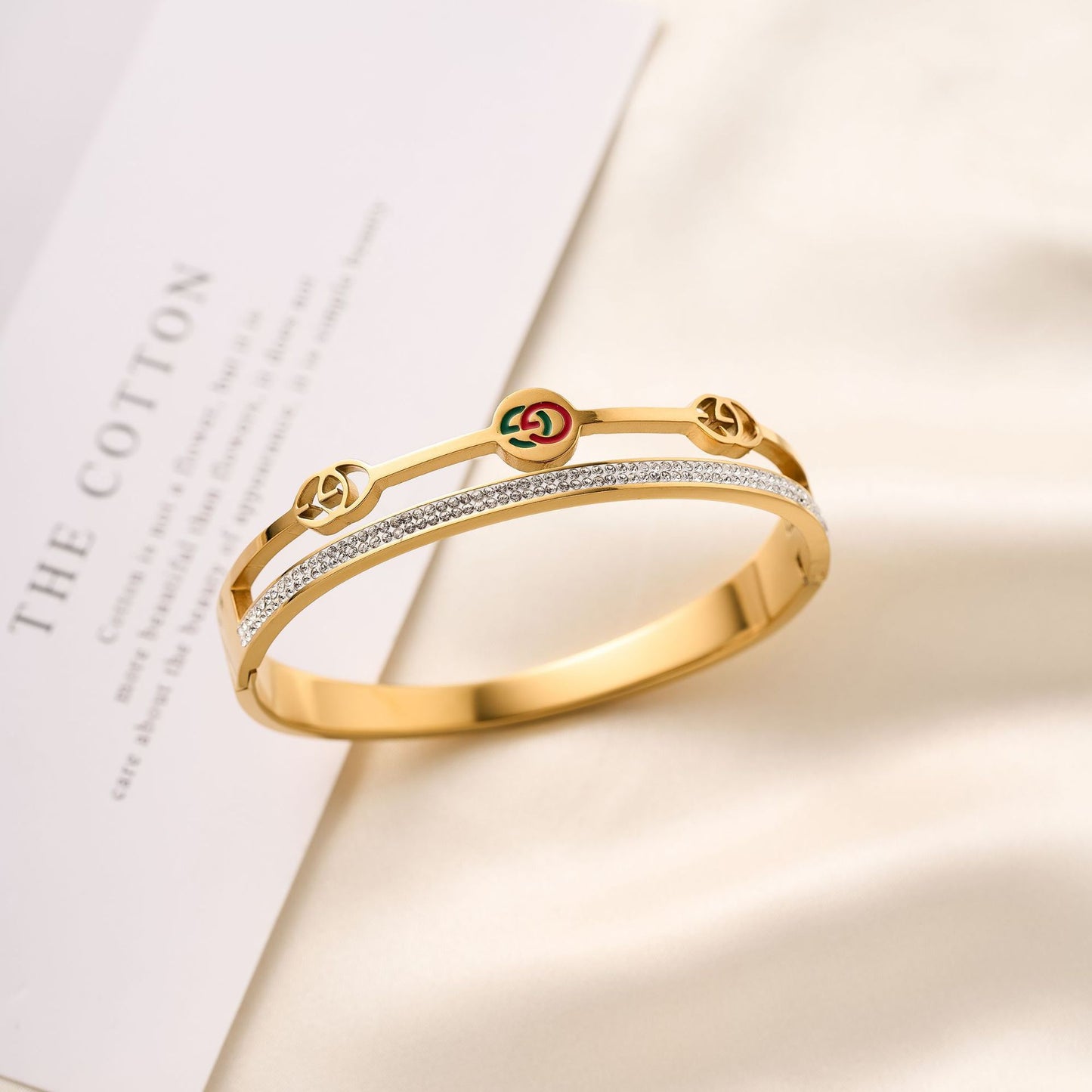 Titanium Steel Diamond Buckle Bracelet