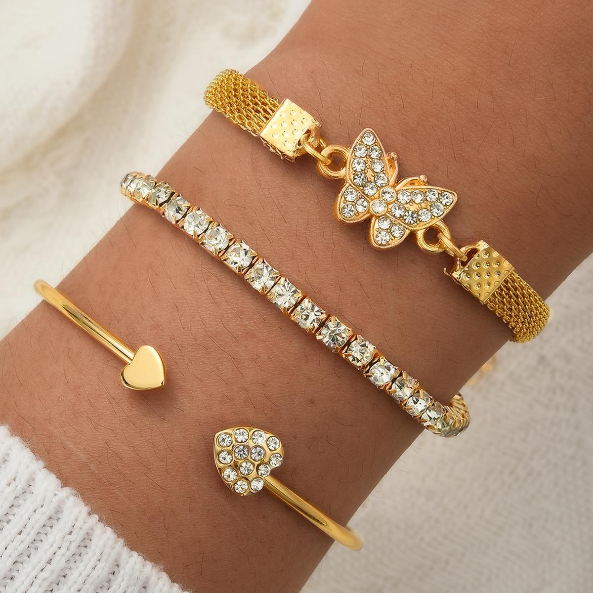 Multi-Layer Diamond Twist Bracelet Set
