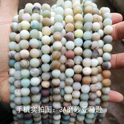 Amazon stone Tianhe stone round beads loose beads