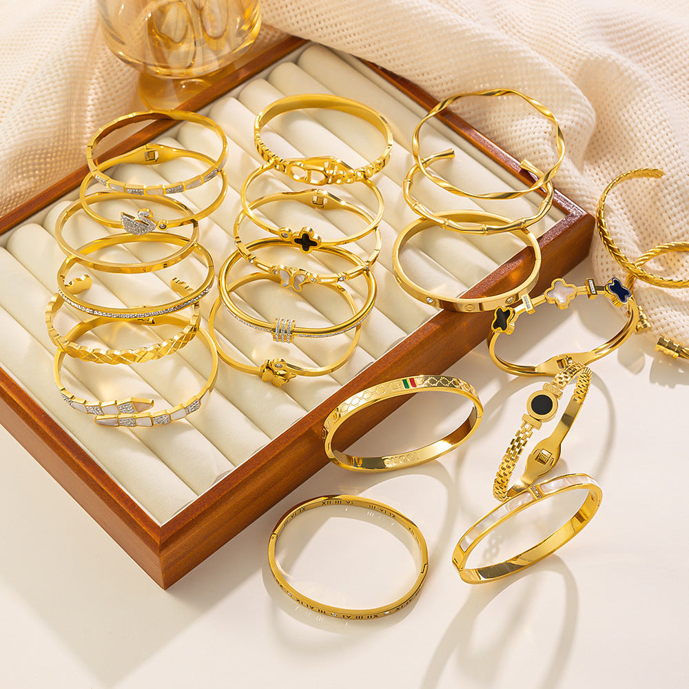 Non-Fading Titanium Steel Minimalist INS-Style Bracelet