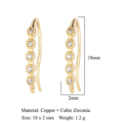 Water drop bee butterfly women's copper ear buckle