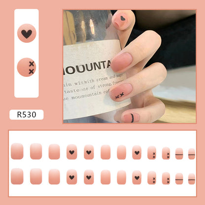Summer Matte Textured Sweet Cool Wearable Nails