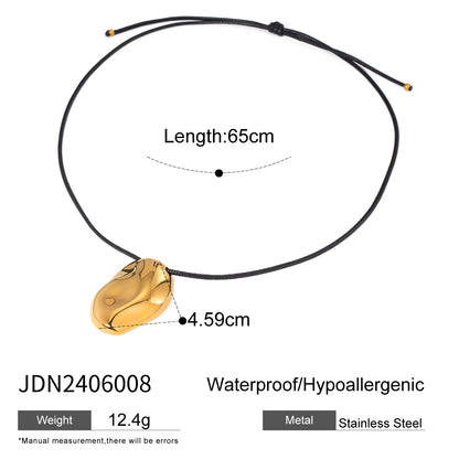 Bow Starfish Cross Titanium Steel Necklace