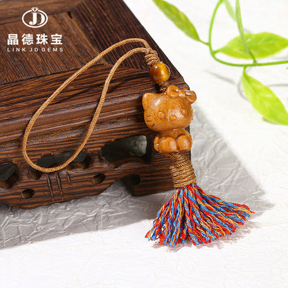 Barbie sandalwood KT cat mobile phone pendant