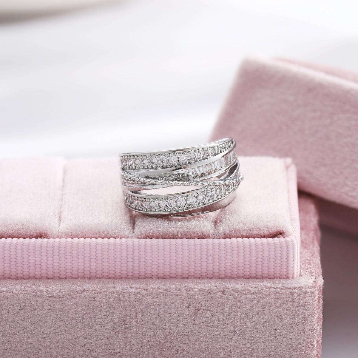 Zircon Geometric Open Ring