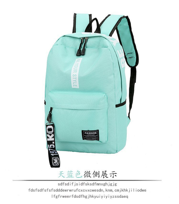 Backpack canvas large capacity junior high school students