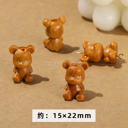 Barbie sandalwood carving lion head cat claw lotus pod accessories