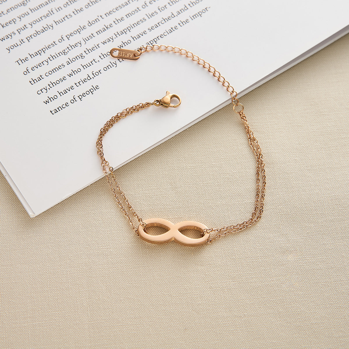 Titanium Steel Infinite Double-Layer Bracelet