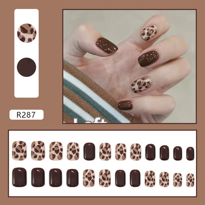 Wearable Removable Fake Nail Stickers Short Long