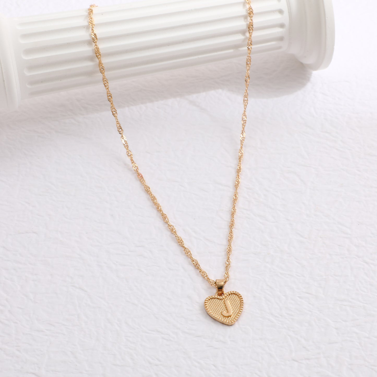 Love Heart Letter Necklace