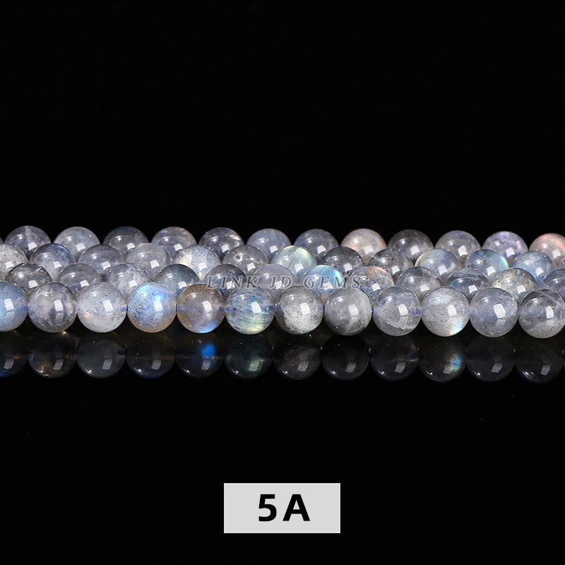 7A grade natural strong light gray moonlight loose beads