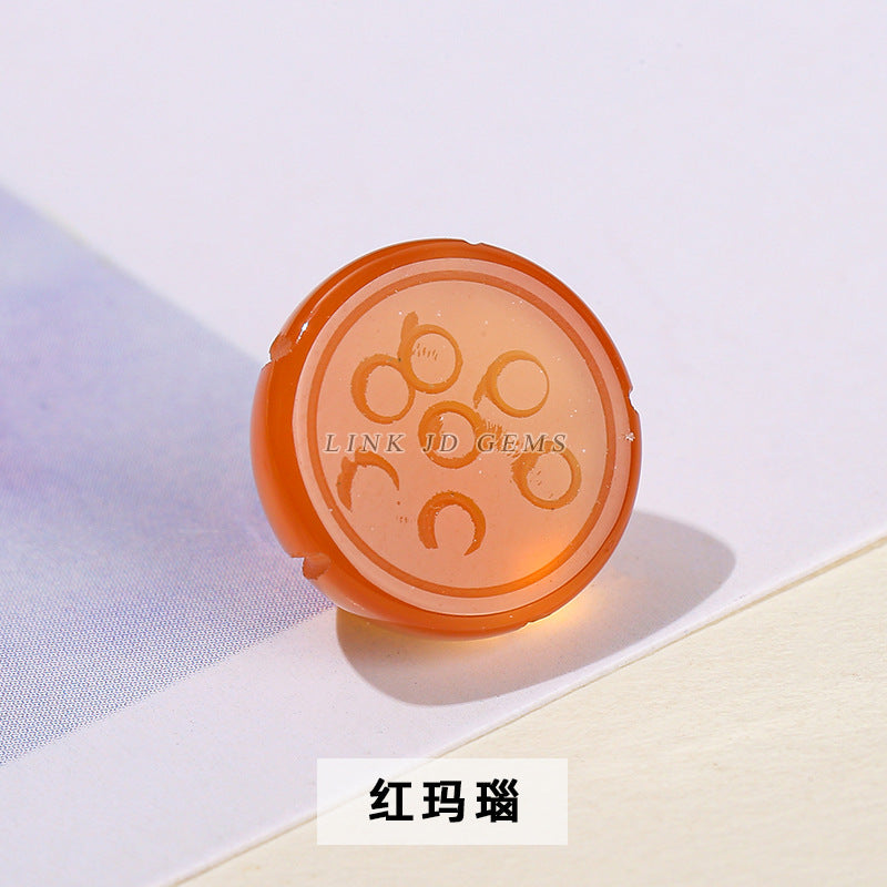 12Mm jade agate lotus pod accessories loose beads