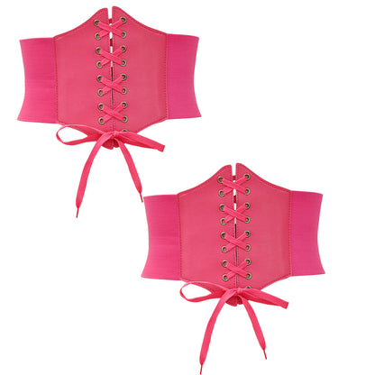 Elastic waist width belt