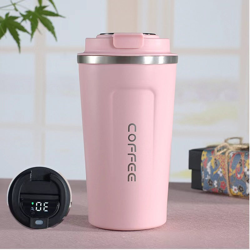 304 stainless steel coffee cup thermos cup with temperature display