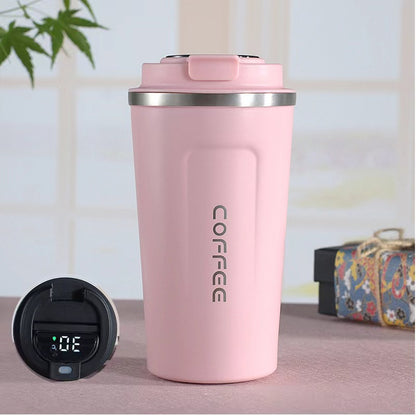 304 stainless steel coffee cup thermos cup with temperature display