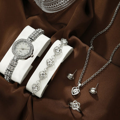 Alloy quartz watch jewelry set