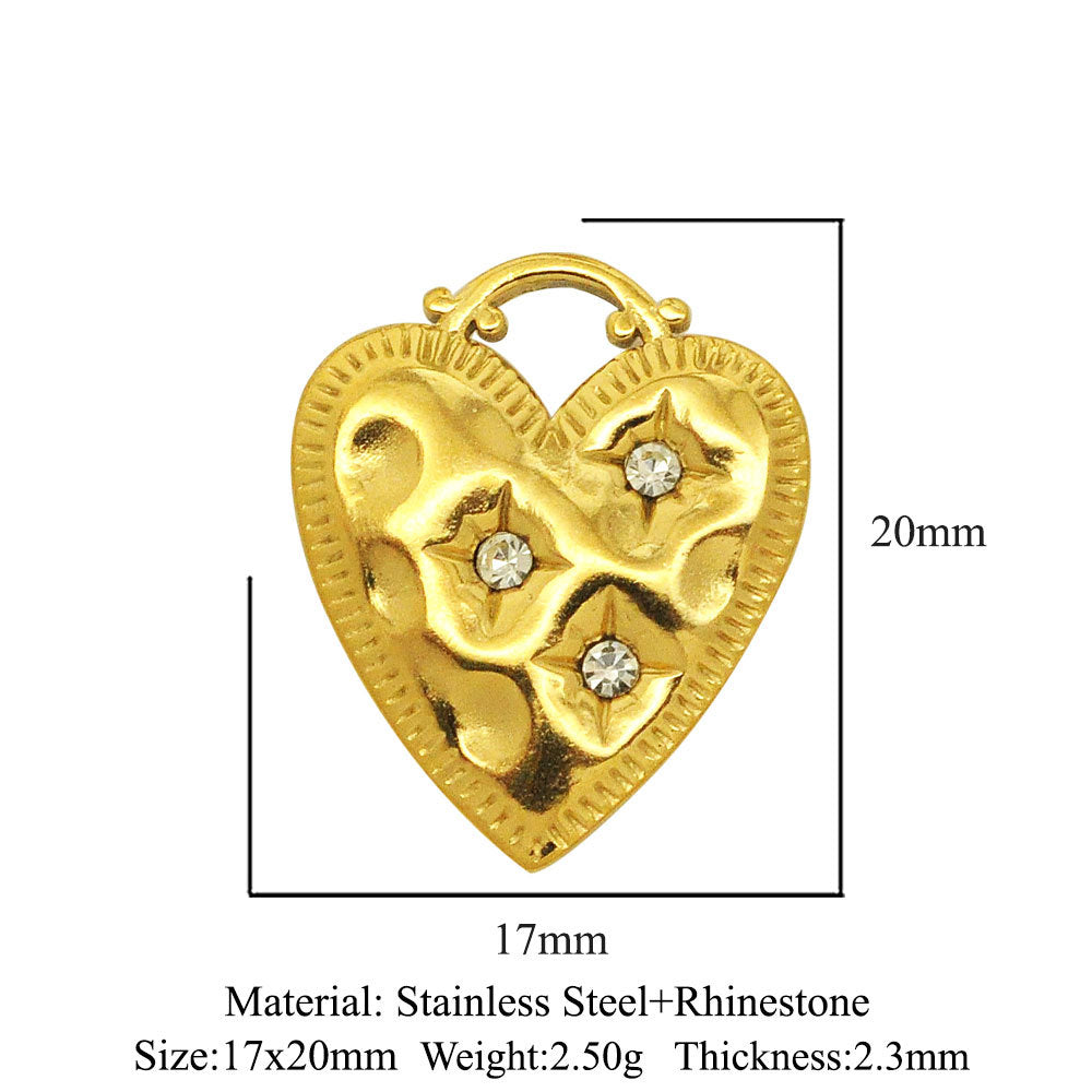 3 pcs/pack stainless steel star moon geometric pendant